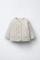 FLEECE LINED QUILTED JACKET