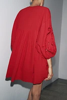 ZW COLLECTION SHORT EMBROIDERED DRESS