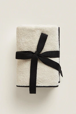 PACK OF COTTON OVERLOCK HAND TOWELS (PACK OF 3)