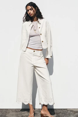 PERFORATED EMBROIDERY JACKET