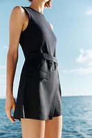 BELTED COMBINATION JUMPSUIT