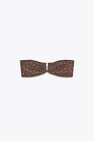 HAUT DE BIKINI EN TULLE À POIS