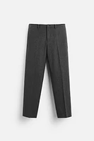 TEXTURED WOOL BLEND PANTS