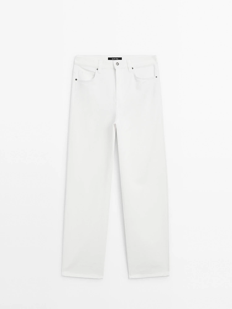 Jean large taille haute