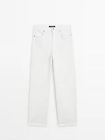 Jean large taille haute