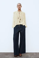 WIDE LEG PANTS WITH DARTS