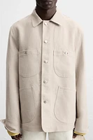 100% LINEN POCKET JACKET