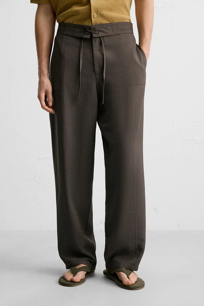 PANTALON FLUIDE À CORDON