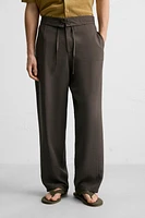 PANTALON FLUIDE À CORDON