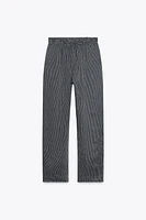 ZW COLLECTION STRIPED LINEN BLEND PANTS