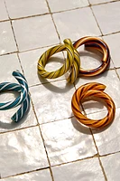 LOT PORTE-SERVIETTES VERRE SPIRALE (LOT DE 4)