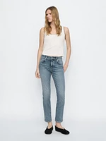 Slim fit mid-rise cropped jeans