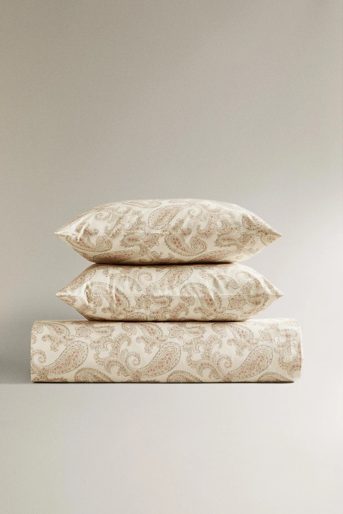 PAISLEY-PRINT DUVET COVER