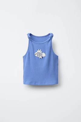 FISH KNOT RIB TOP