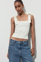 TOP LACETS STRETCH