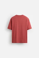 WASHED T-SHIRT WITH SLITS