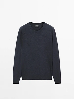 Pull en maille de cachemire à col rond
