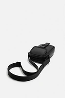 RUBBERIZED CROSSBODY BAG