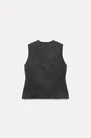 PLAIN KNIT VEST