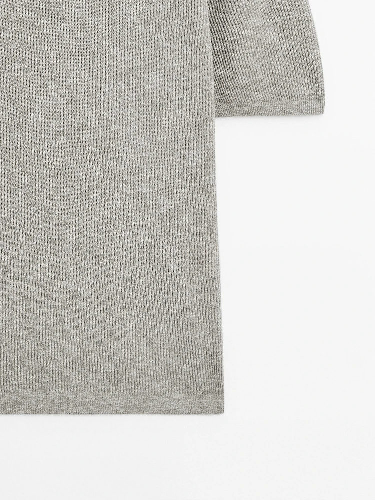 T-shirt manches courtes maille moulinée