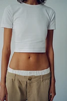 CROPPED STRETCH T-SHIRT