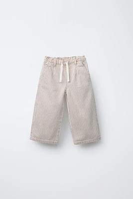 STRIPED TWILL PANTS