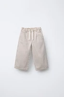 STRIPED TWILL PANTS