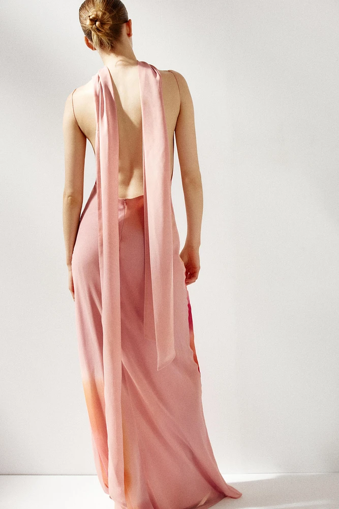 ROBE LONGUE IMPRIMÉE FOULARD