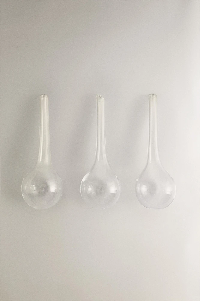 SET OF BOROSILICATE GLASS SELF-WATERING GLOBES (SET OF 3)