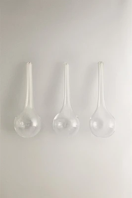 SET OF BOROSILICATE GLASS SELF-WATERING GLOBES (SET OF 3)