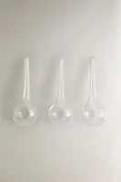 SET OF BOROSILICATE GLASS SELF-WATERING GLOBES (SET OF 3)