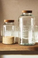 GLASS SCREW-ON STORAGE JAR