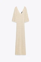 ROBE LONGUE EN MAILLE POINTELLE