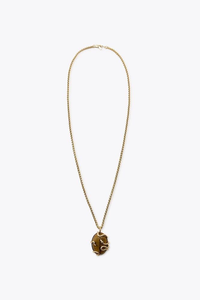 SNAKE STONE NECKLACE