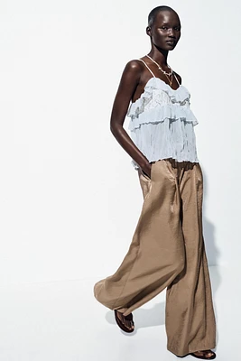 RUFFLED CRINKLE EFFECT TOP