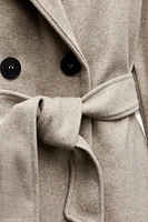 BELTED SOFT HOODED COAT