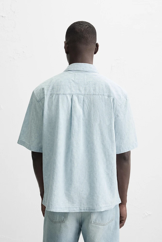 CONTRAST DENIM SHIRT