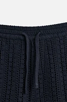 STRUCTURED CROCHET SHORTS