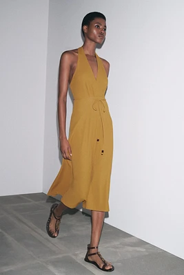 ROBE HALTER CEINTURE