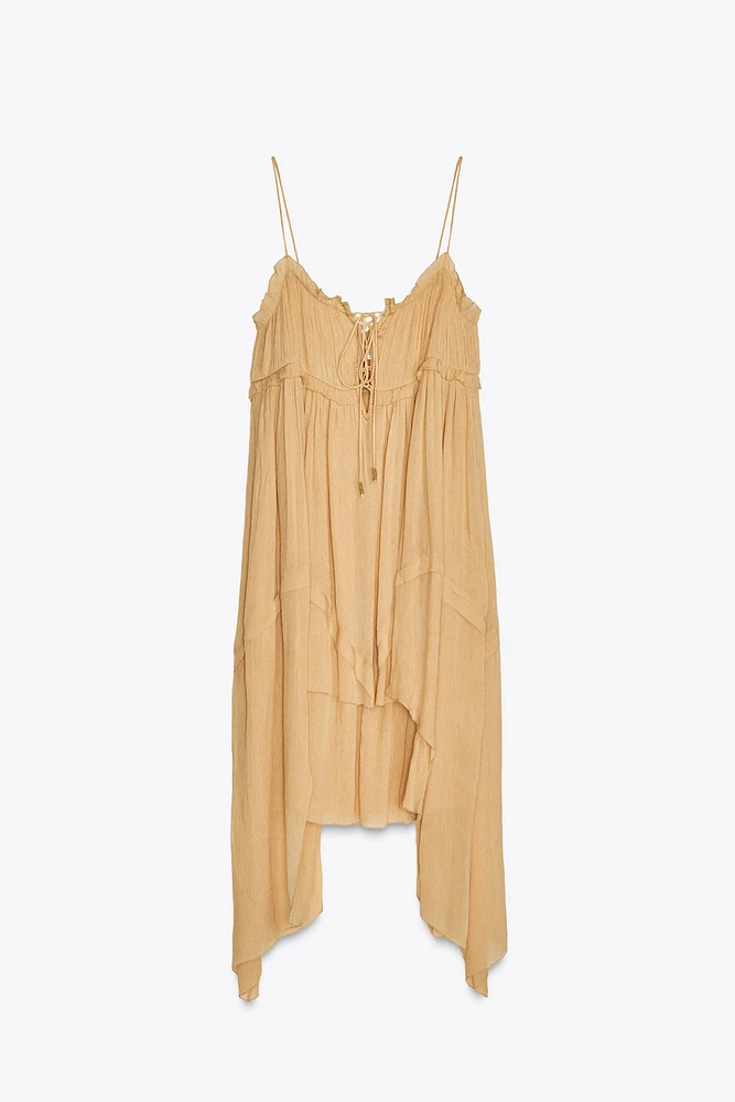 ASYMMETRIC RUFFLED DRESS ZW COLLECTION