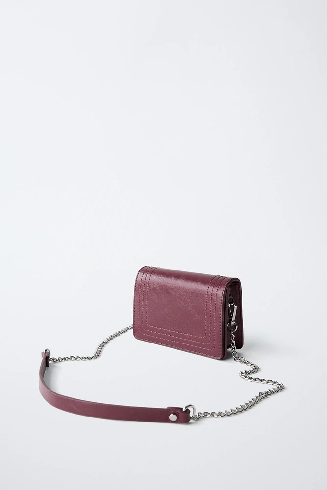 MINI TOPSTITCHED CROSSBODY BAG