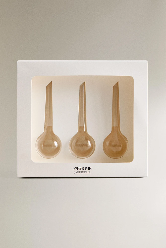 SET OF BOROSILICATE GLASS SELF-WATERING GLOBES (SET OF 3)