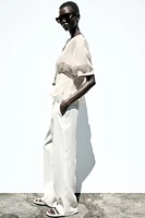 TOP EN MAILLE ET ORGANZA