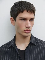 100% linen pinstripe shirt