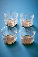 SET OF HAMMERED BOROSILICATE GLASS SHOT GLASSES (SET OF 4)