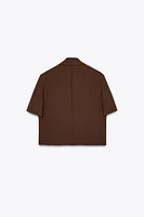 CROPPED SHORT SLEEVE BLAZER