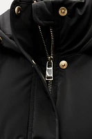 WINDPROOF HOODED PUFFER ANORAK