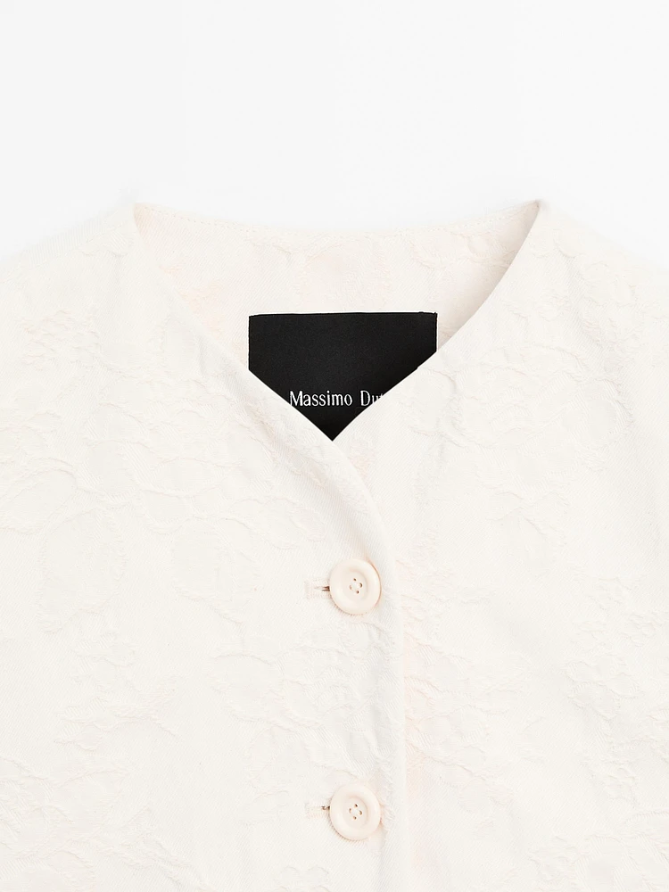 Veste tissu floral 100 % coton