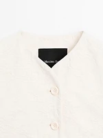 Veste tissu floral 100 % coton
