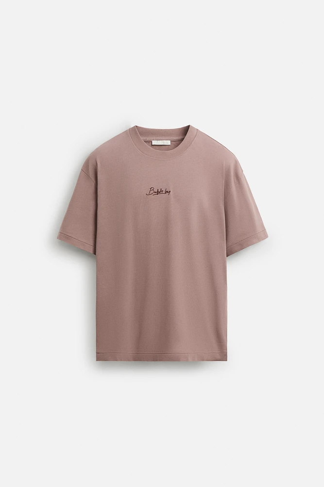 T-SHIRT BRODERIE EN MATIÈRES VARIÉES